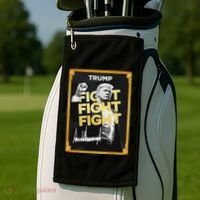 Funny Trump Meme Coin Crypto President Meme Golf Towel thumb 2