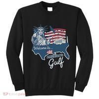 Funny Trump Mexico America Retro Welcome To AmericaS Gulf Sweatshirt thumb 0