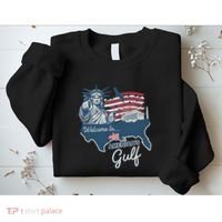 Funny Trump Mexico America Retro Welcome To AmericaS Gulf Sweatshirt thumb 2
