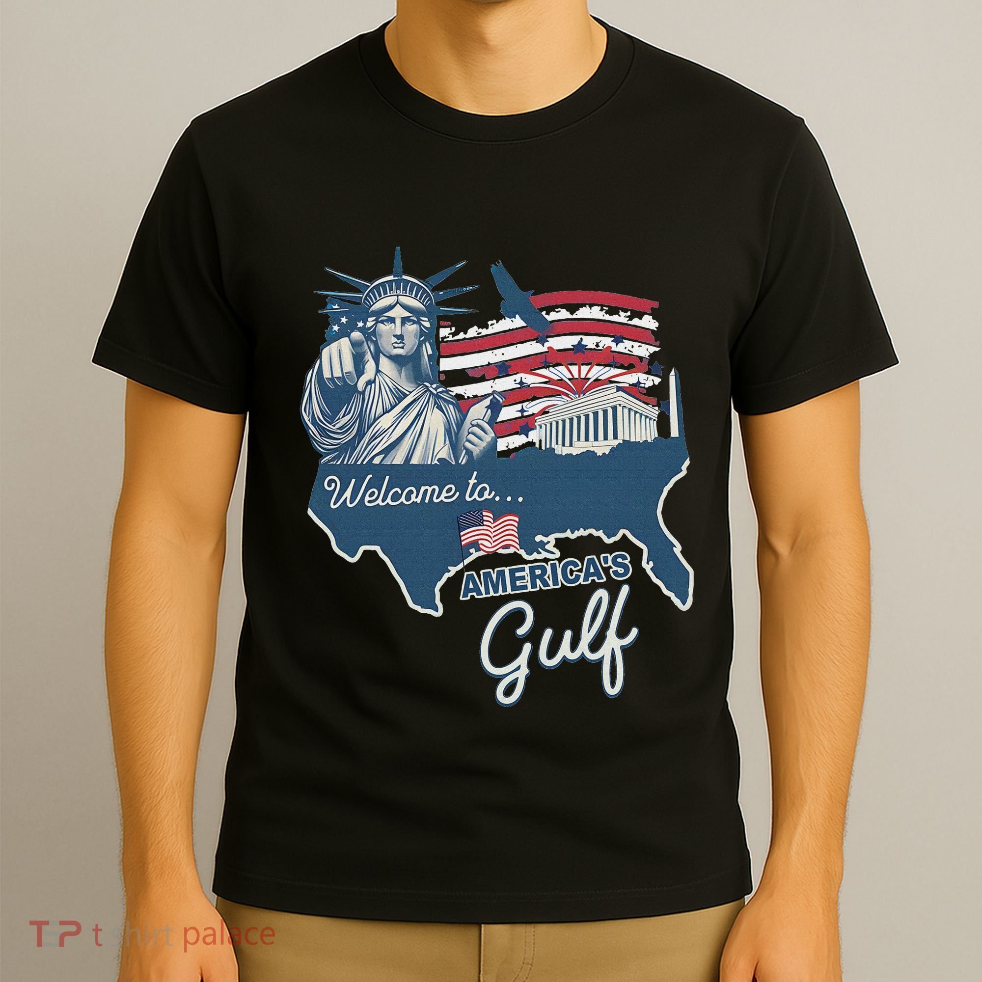 Funny Trump Mexico America Retro Welcome To AmericaS Gulf T-Shirt