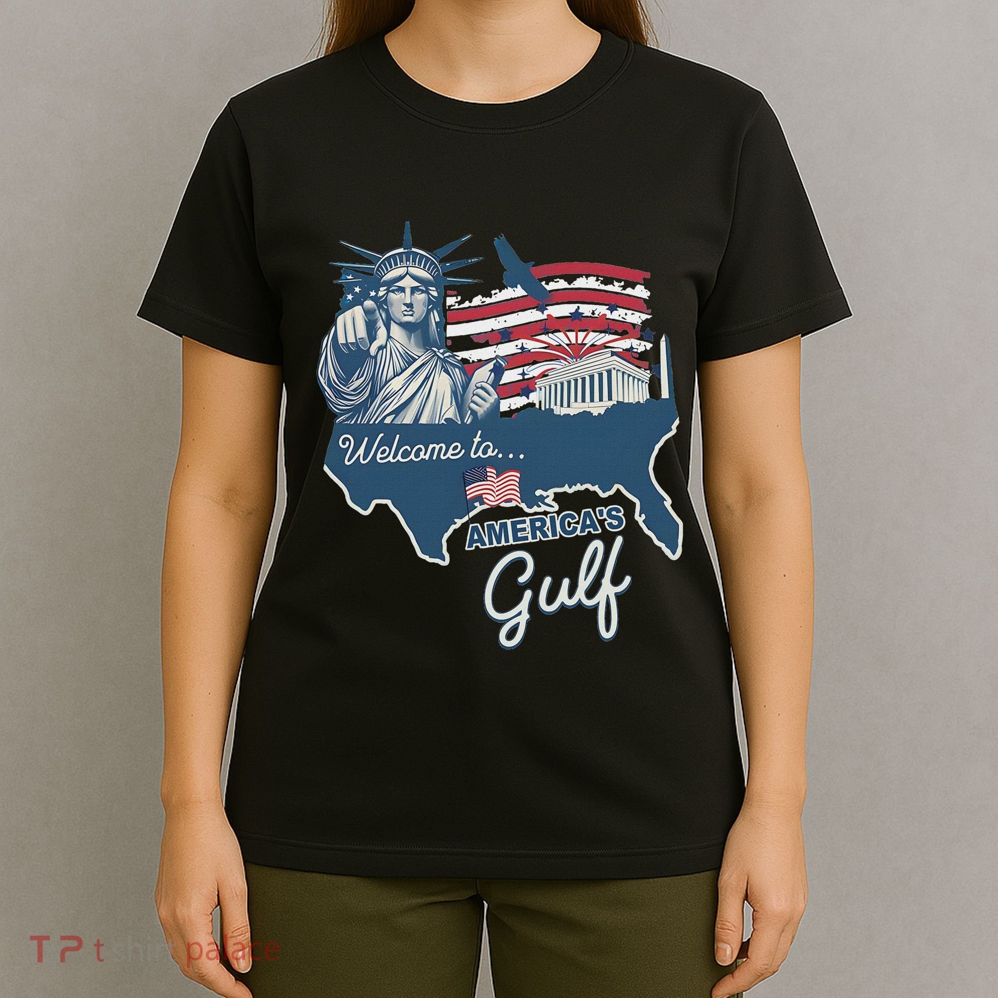 Funny Trump Mexico America Retro Welcome To AmericaS Gulf T-Shirt