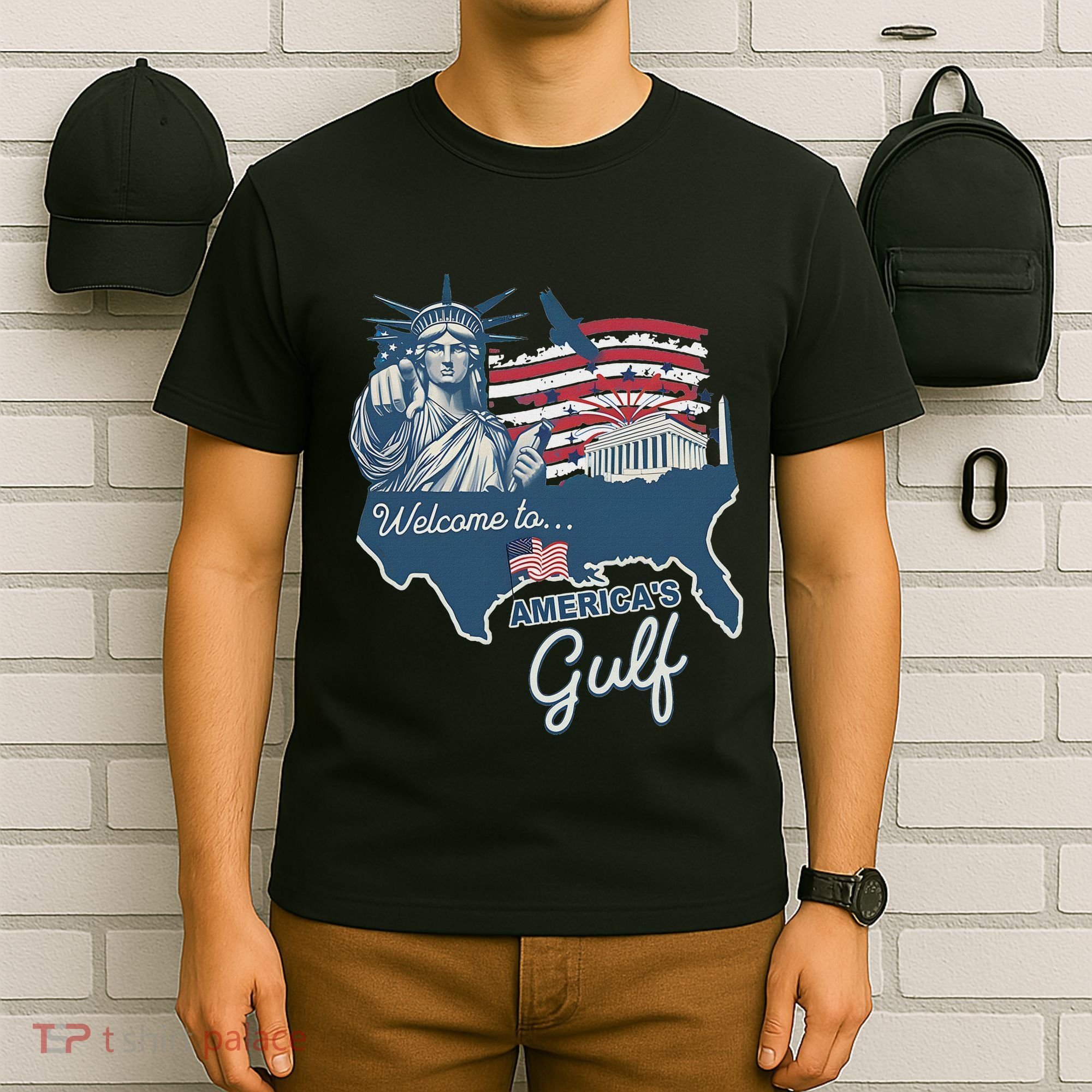 Funny Trump Mexico America Retro Welcome To AmericaS Gulf T-Shirt