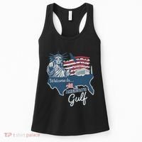 Funny Trump Mexico America Retro Welcome To AmericaS Gulf Women's Tank Top thumb 0