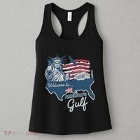 Funny Trump Mexico America Retro Welcome To AmericaS Gulf Women's Tank Top thumb 3