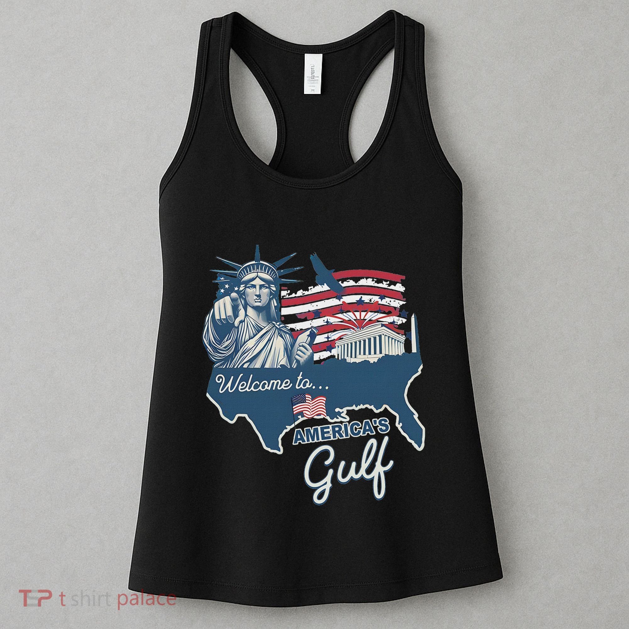 Funny Trump Mexico America Retro Welcome To AmericaS Gulf Women's Tank Top
