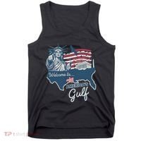 Funny Trump Mexico America Retro Welcome To AmericaS Gulf Tank Top thumb 0