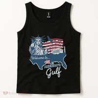 Funny Trump Mexico America Retro Welcome To AmericaS Gulf Tank Top thumb 2
