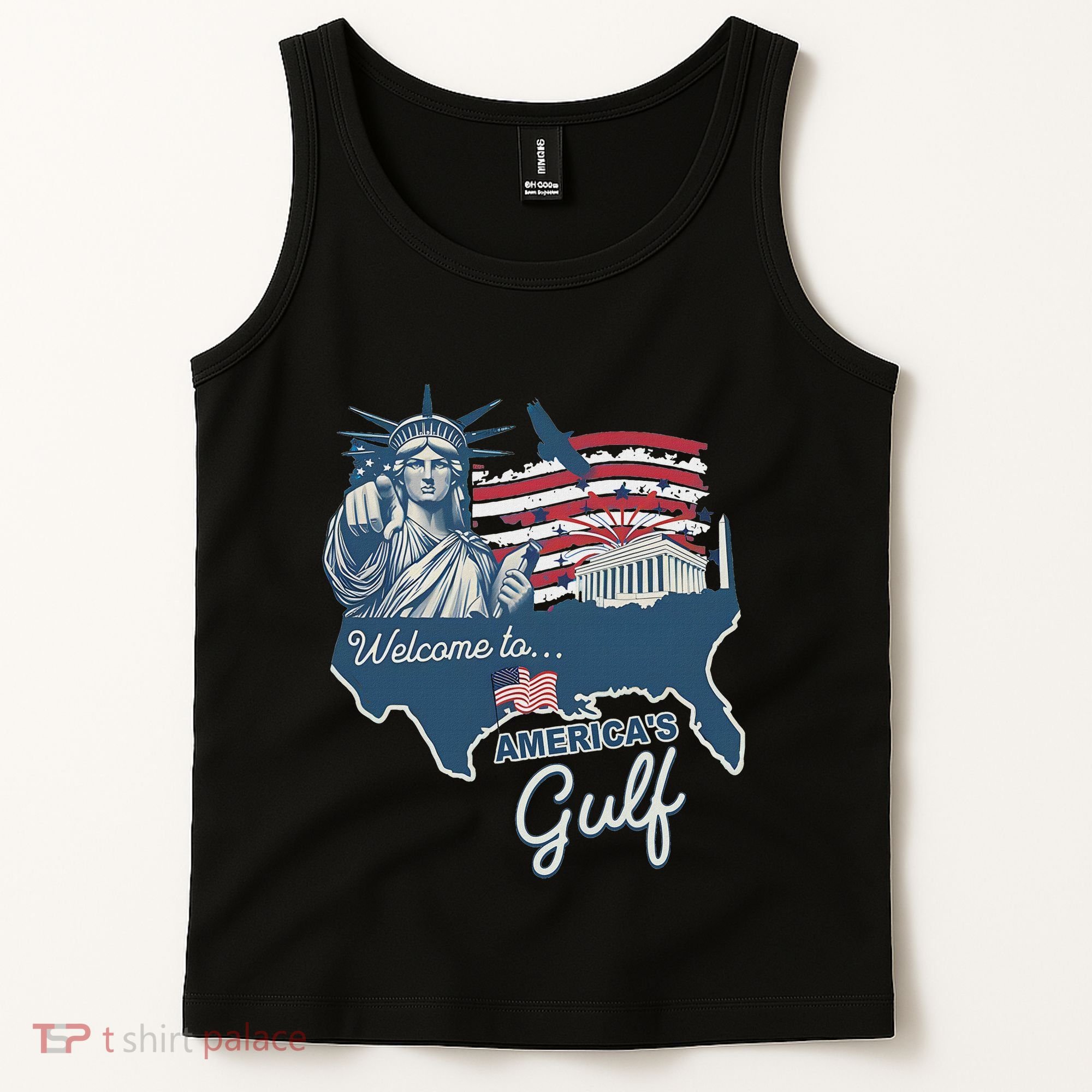 Funny Trump Mexico America Retro Welcome To AmericaS Gulf Tank Top