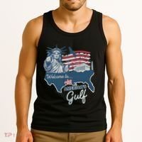Funny Trump Mexico America Retro Welcome To AmericaS Gulf Tank Top thumb 3