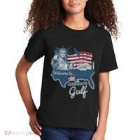 Funny Trump Mexico America Retro Welcome To AmericaS Gulf Kids T-Shirt thumb 2