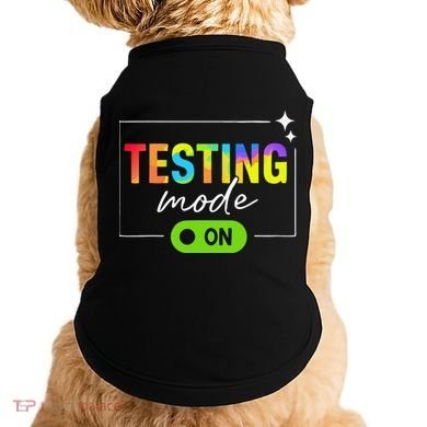 Funny Testing Mode On Motivational Test Day For Teacher Doggie Tank