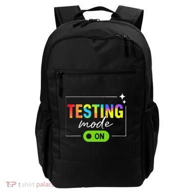 Funny Testing Mode On Motivational Test Day For Teacher Backpack