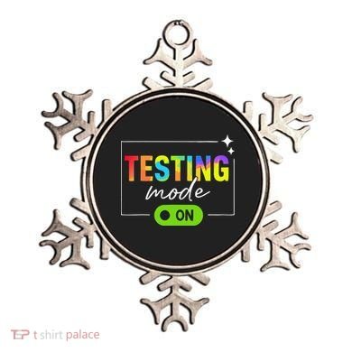 Funny Testing Mode On Motivational Test Day For Teacher Ornament