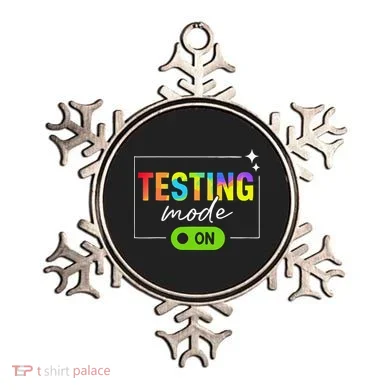 Funny Testing Mode On Motivational Test Day For Teacher Ornament