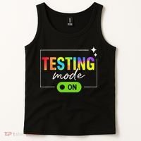 Funny Testing Mode On Motivational Test Day For Teacher Tank Top thumb 2