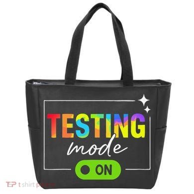 Funny Testing Mode On Motivational Test Day For Teacher Tote Bag