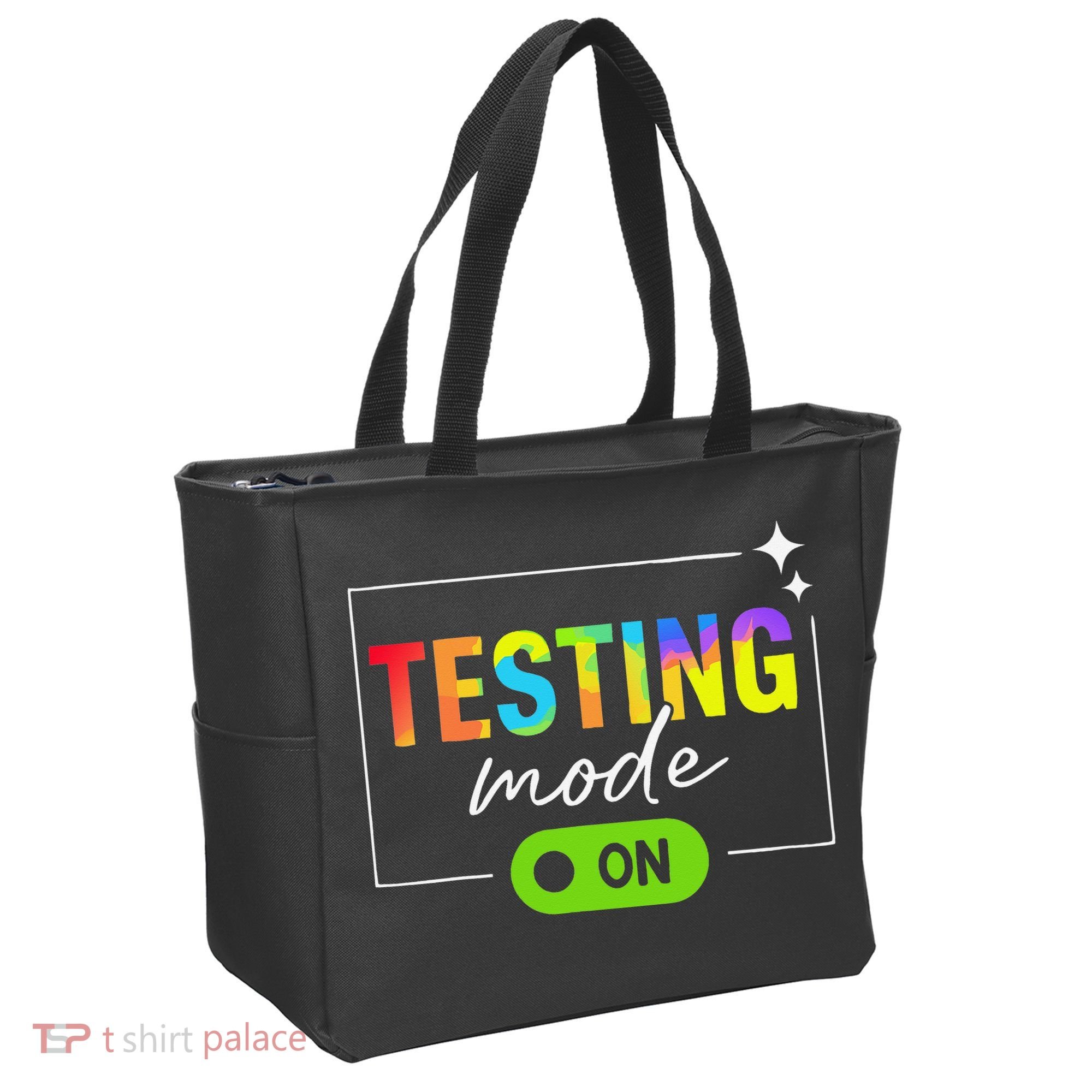 Funny Testing Mode On Motivational Test Day For Teacher Tote Bag