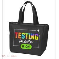 Funny Testing Mode On Motivational Test Day For Teacher Tote Bag thumb 3
