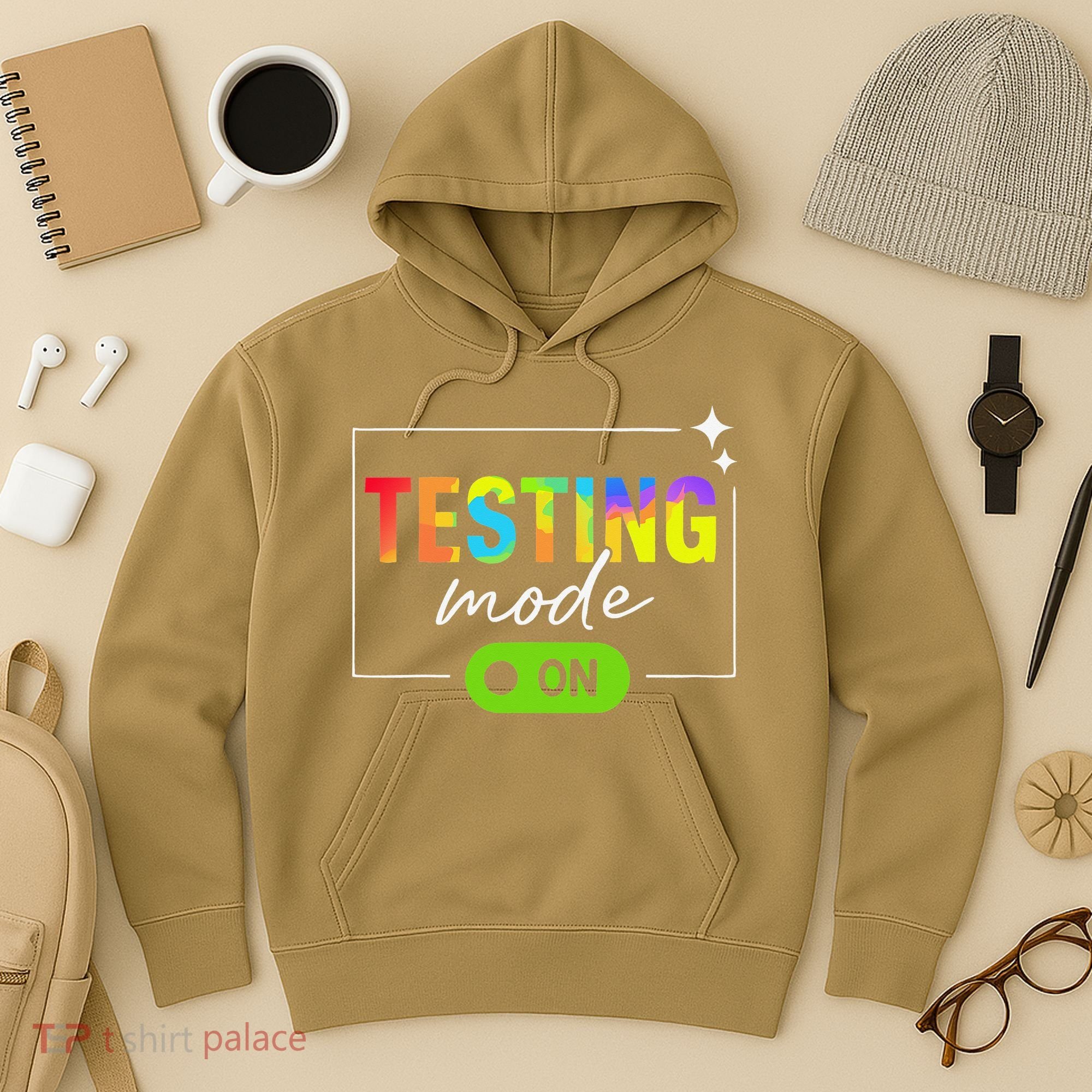 Funny Testing Mode On Motivational Test Day For Teacher Hoodie