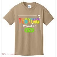 Funny Testing Mode On Motivational Test Day For Teacher Kids T-Shirt thumb 0