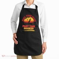 Full Time Mom Part Time Hooker Funny Fishing Apron thumb 2