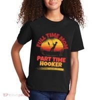 Full Time Mom Part Time Hooker Funny Fishing Kids T-Shirt thumb 2