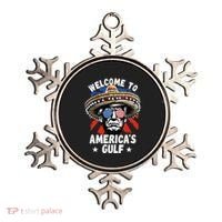 Funny Trump Mexico America Retro Welcome To AmericaS Gulf Ornament thumb 0