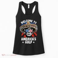 Funny Trump Mexico America Retro Welcome To AmericaS Gulf Women's Tank Top thumb 0