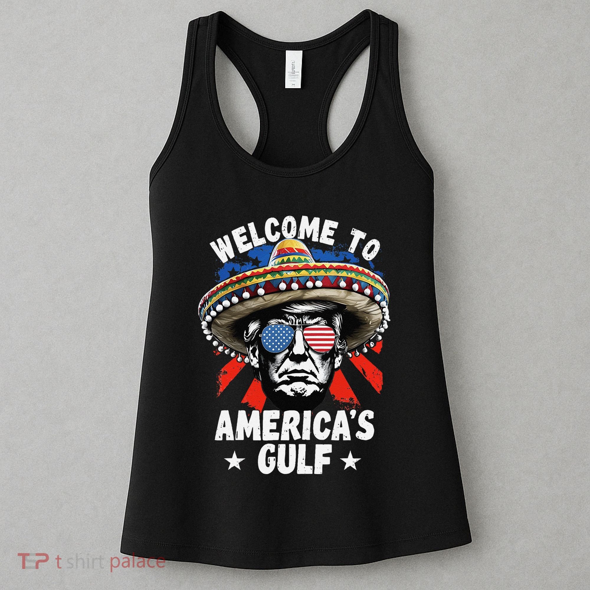 Funny Trump Mexico America Retro Welcome To AmericaS Gulf Women's Tank Top