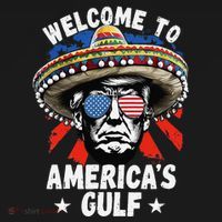 Funny Trump Mexico America Retro Welcome To AmericaS Gulf Visor thumb 3