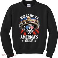 Funny Trump Mexico America Retro Welcome To AmericaS Gulf Kids Sweatshirt thumb 0