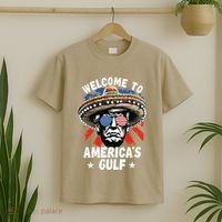 Funny Trump Mexico America Retro Welcome To AmericaS Gulf T-Shirt thumb 2