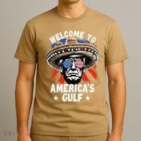 Funny Trump Mexico America Retro Welcome To AmericaS Gulf T-Shirt thumb 3
