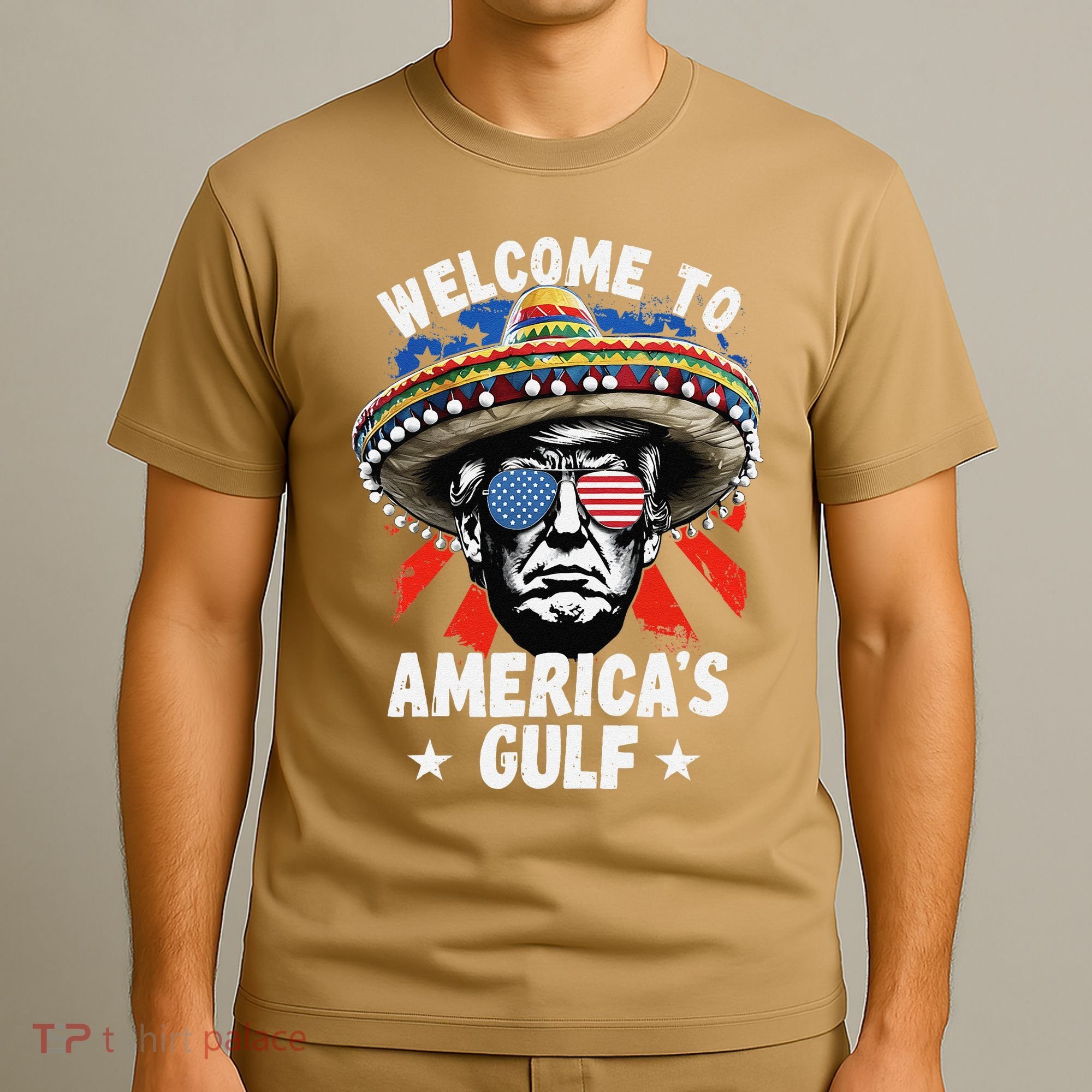 Funny Trump Mexico America Retro Welcome To AmericaS Gulf T-Shirt
