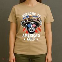 Funny Trump Mexico America Retro Welcome To AmericaS Gulf T-Shirt thumb 4