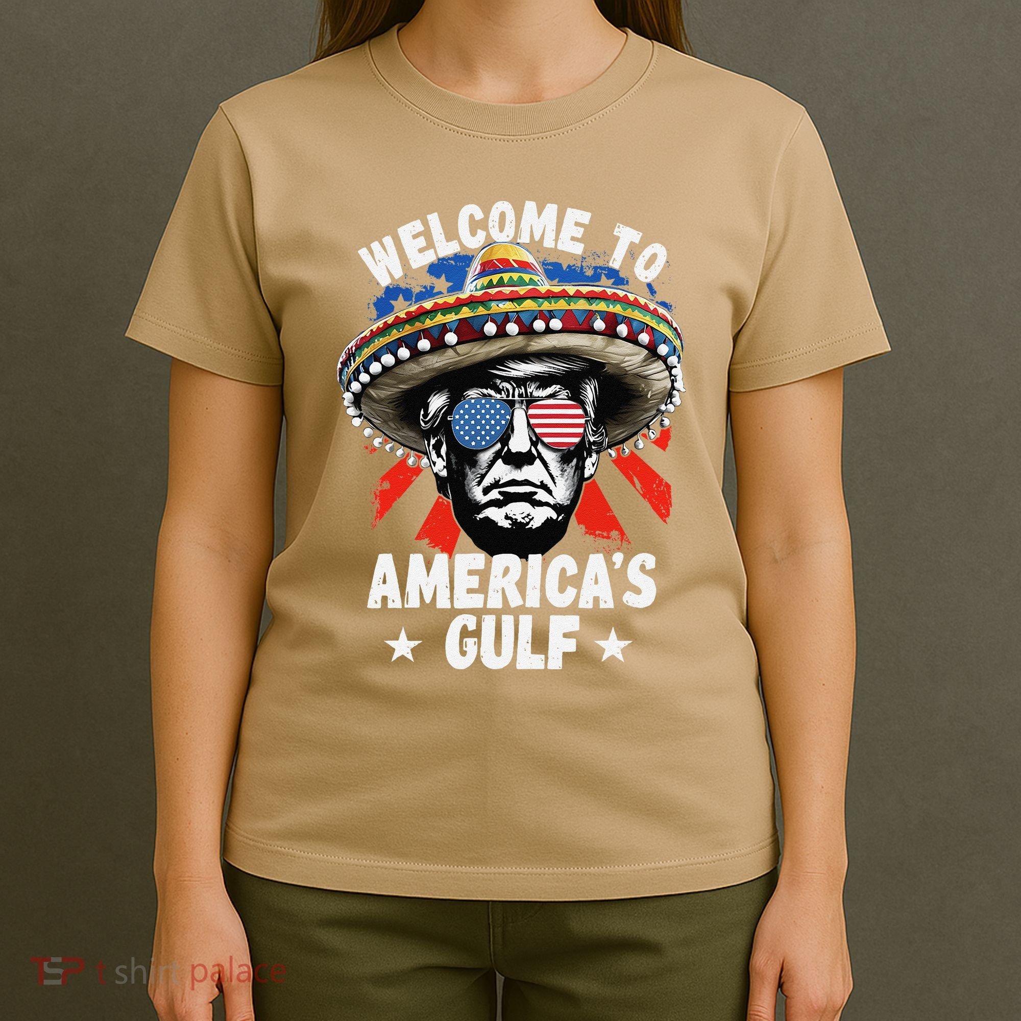 Funny Trump Mexico America Retro Welcome To AmericaS Gulf T-Shirt
