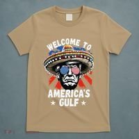 Funny Trump Mexico America Retro Welcome To AmericaS Gulf T-Shirt thumb 5