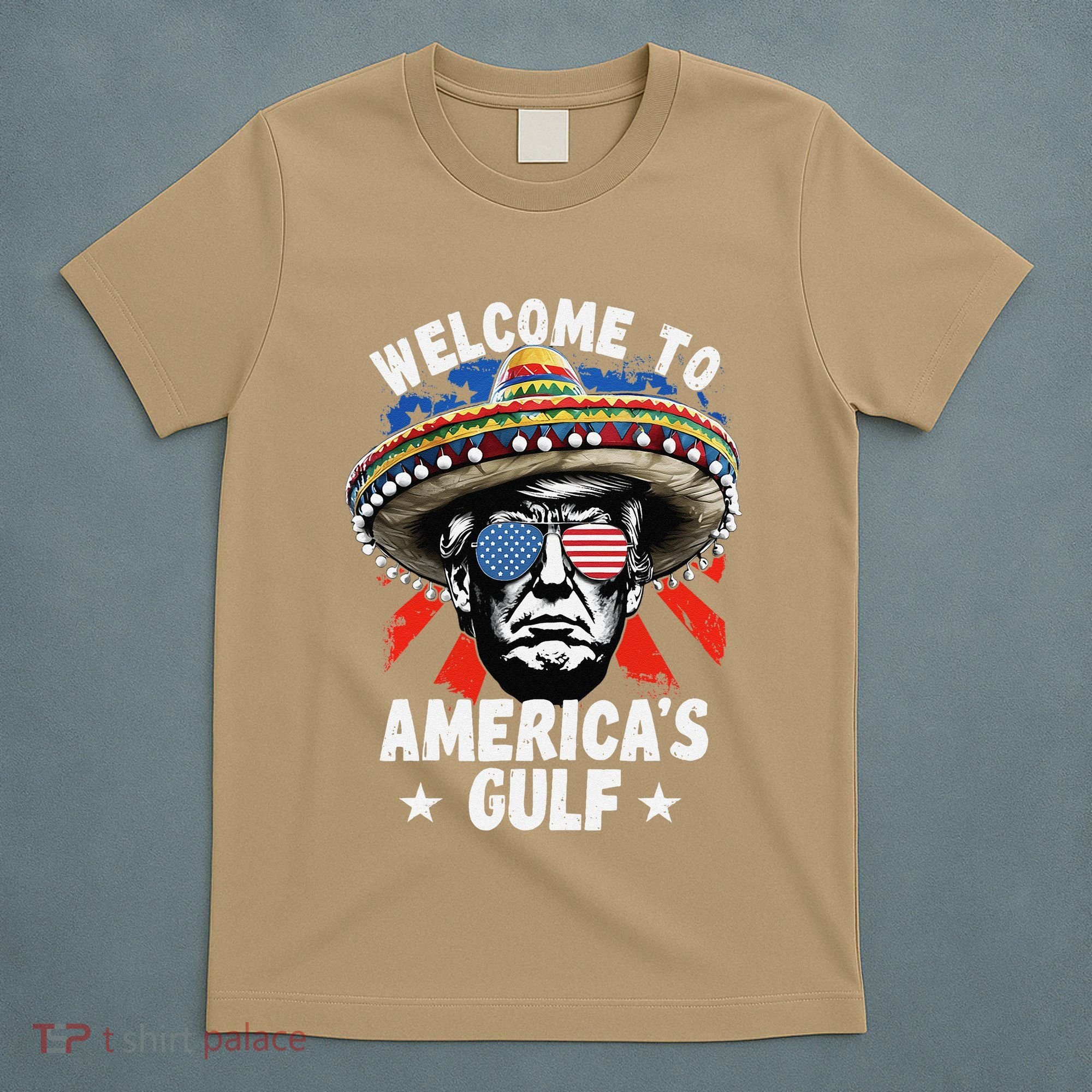 Funny Trump Mexico America Retro Welcome To AmericaS Gulf T-Shirt