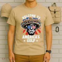 Funny Trump Mexico America Retro Welcome To AmericaS Gulf T-Shirt thumb 6