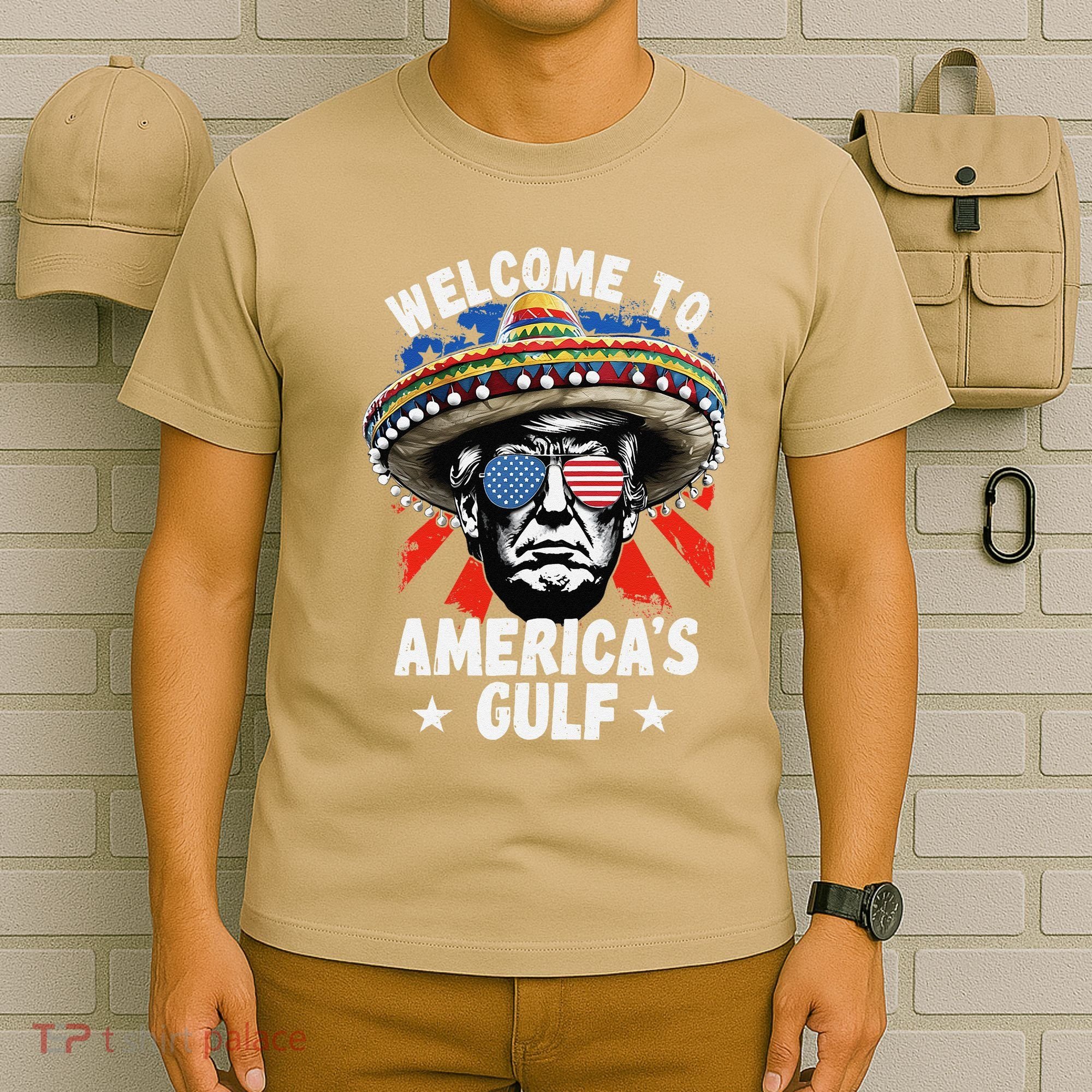 Funny Trump Mexico America Retro Welcome To AmericaS Gulf T-Shirt