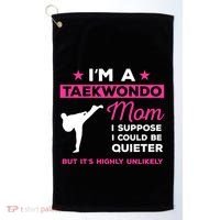 Funny Taekwondo Mom Gift Karate Martial Arts Gift Golf Towel thumb 0
