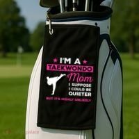 Funny Taekwondo Mom Gift Karate Martial Arts Gift Golf Towel thumb 2