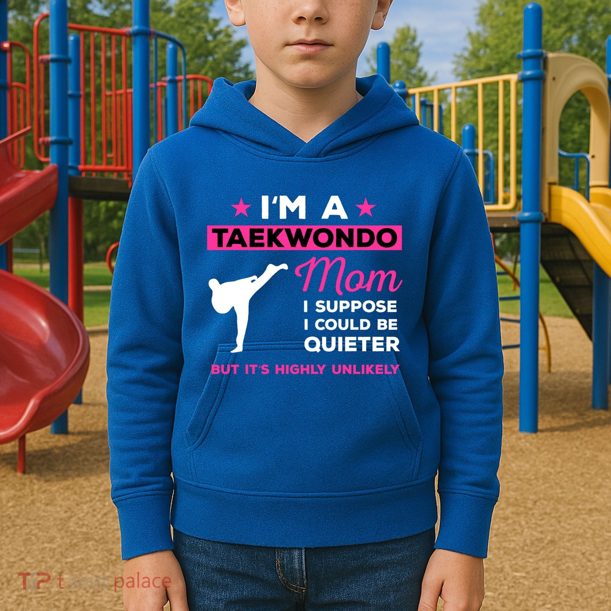 Funny Taekwondo Mom Gift Karate Martial Arts Gift Kids Hoodie