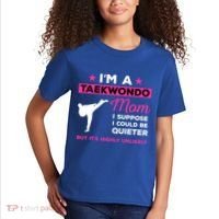 Funny Taekwondo Mom Gift Karate Martial Arts Gift Kids T-Shirt thumb 2