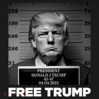 Free Trump Mug Shot Trump Not Guilty MugShot Coaster thumb 2