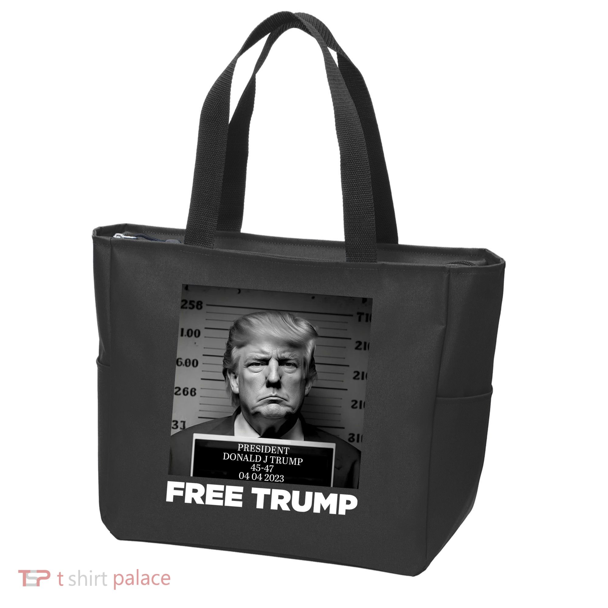 Free Trump Mug Shot Trump Not Guilty MugShot Tote Bag