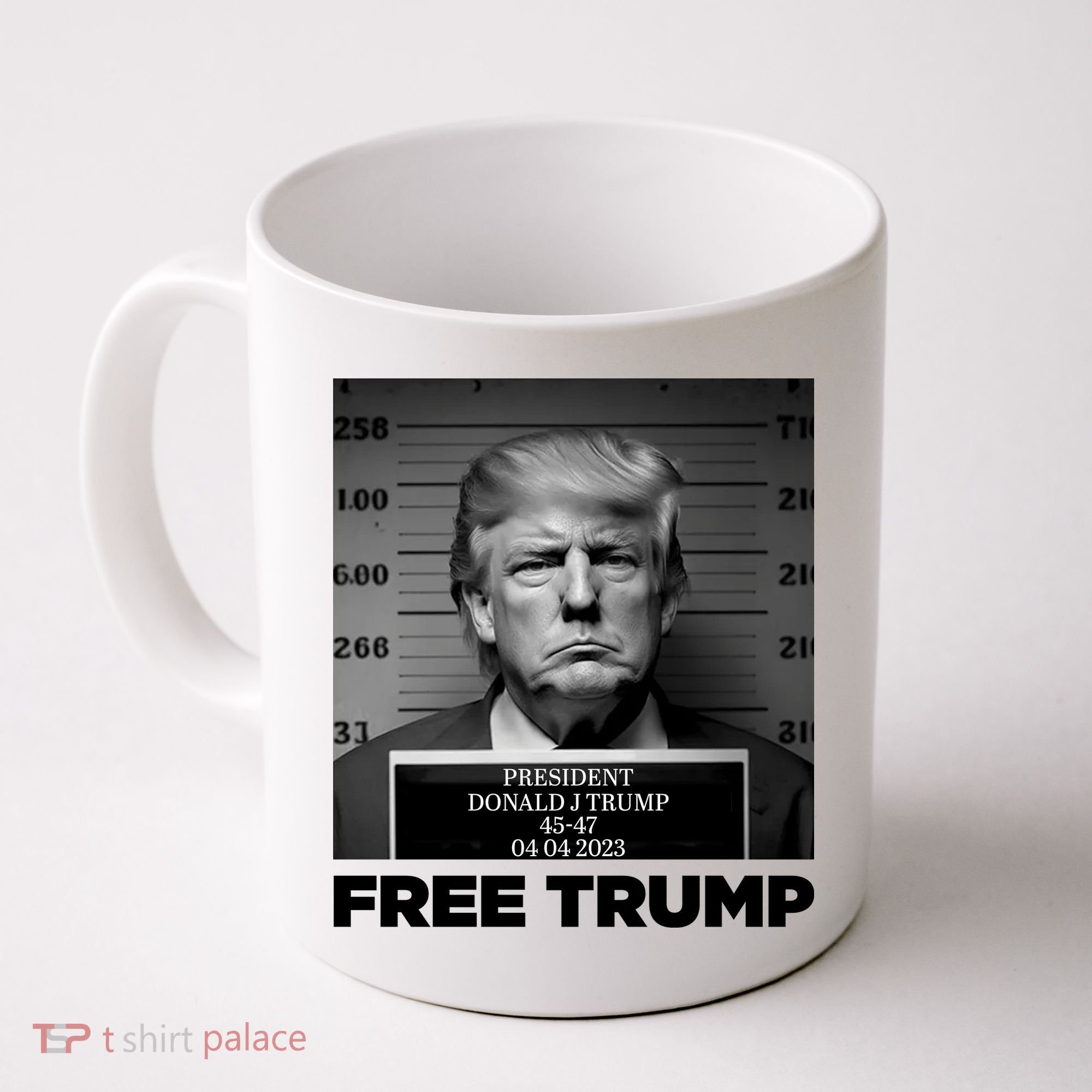 Free Trump Mug Shot Trump Not Guilty MugShot Coffee Mug