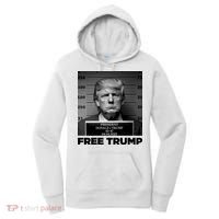 Free Trump Mug Shot Trump Not Guilty MugShot Women's Hoodie thumb 0
