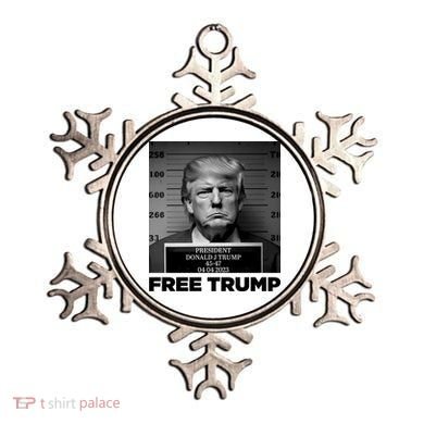 Free Trump Mug Shot Trump Not Guilty MugShot Ornament