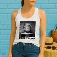 Free Trump Mug Shot Trump Not Guilty MugShot Women's Tank Top thumb 2